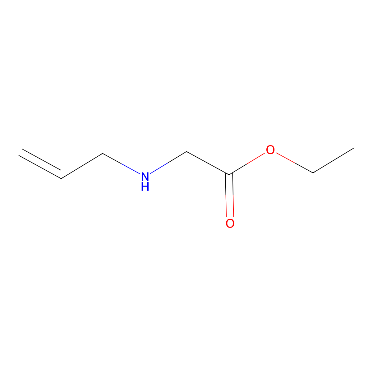 N-2-Propen-1-ylglycine ethyl ester molecular structure, CAS 3182-79-4