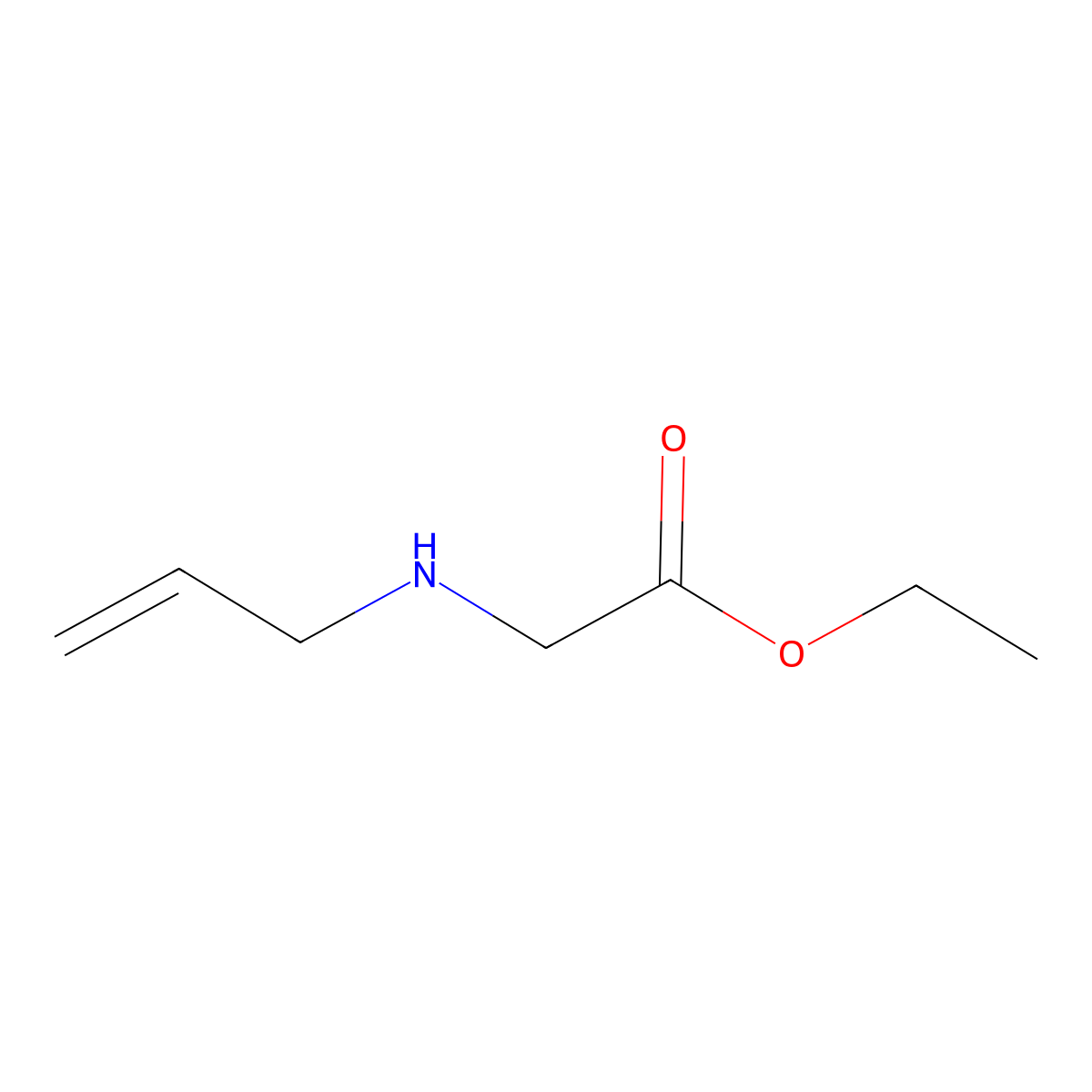 N-2-Propen-1-ylglycine ethyl ester molecular structure, CAS 3182-79-4