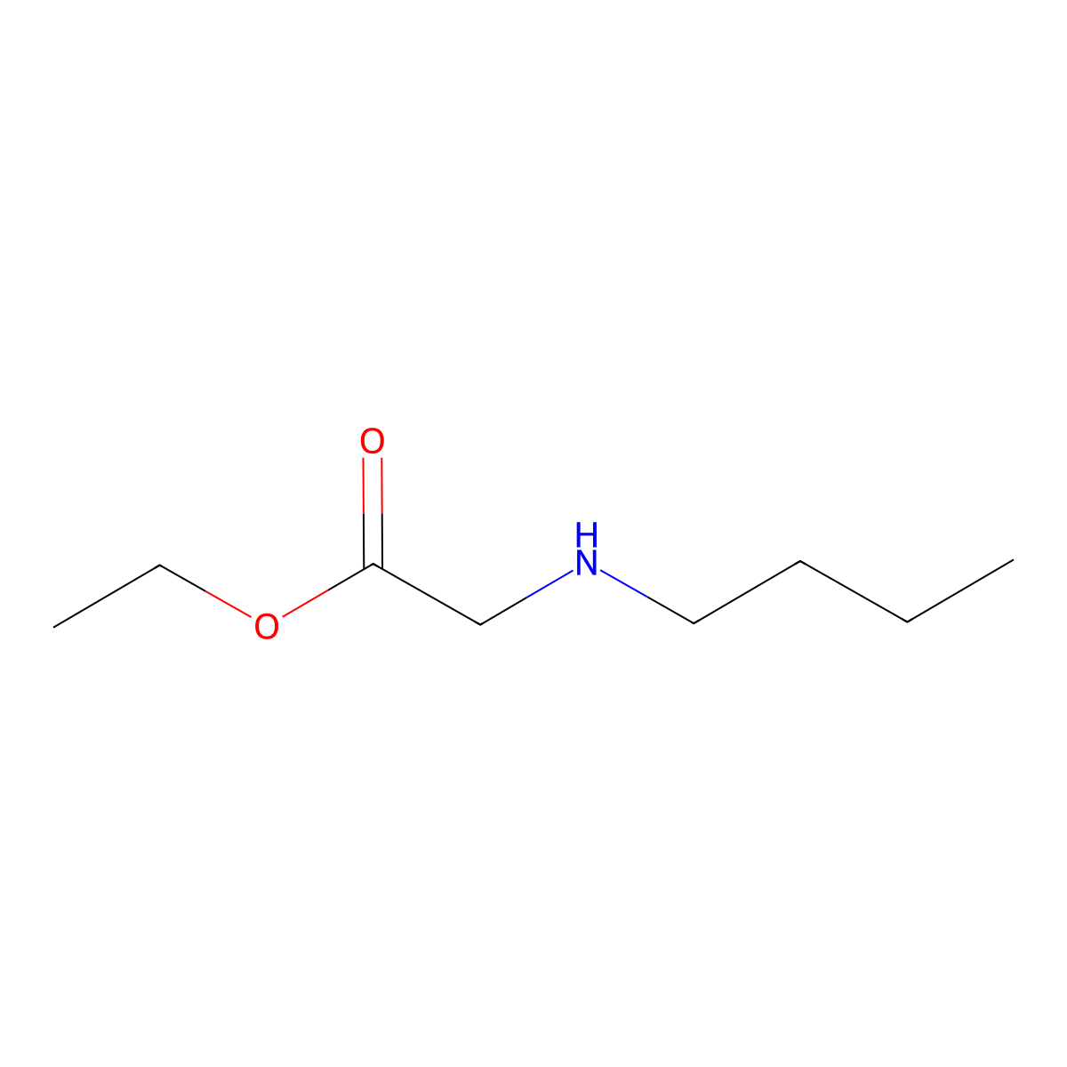 Ethyl 2-(butylamino)acetate molecular structure, CAS 3182-83-0
