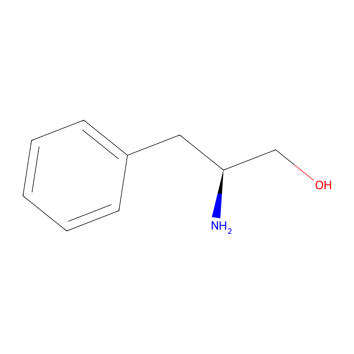 phenylalaninol, (S)- molecular structure, CAS 3182-95-4