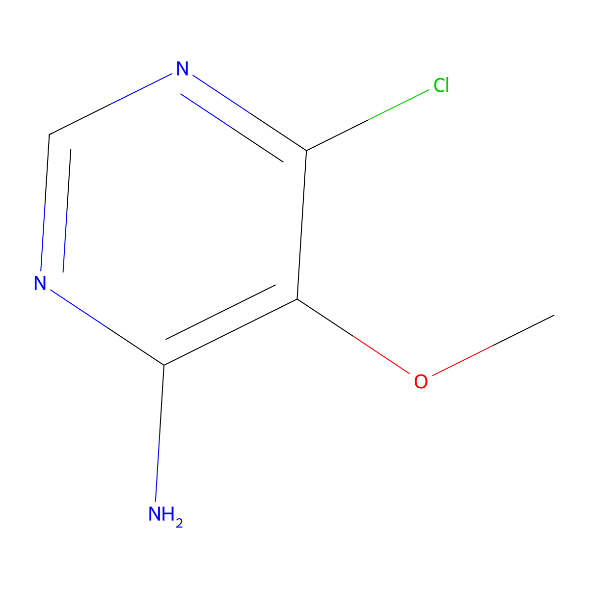 6-Chloro-5-methoxy-4-pyrimidinamine molecular structure, CAS 31821-72-4