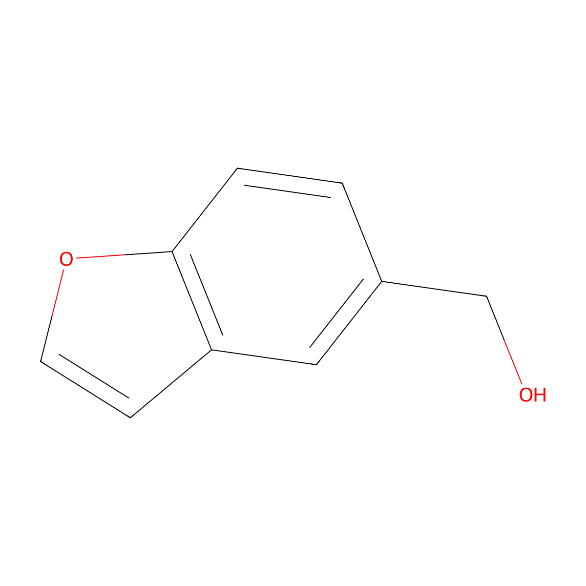 1-Benzofuran-5-ylmethanol molecular structure, CAS 31823-05-9