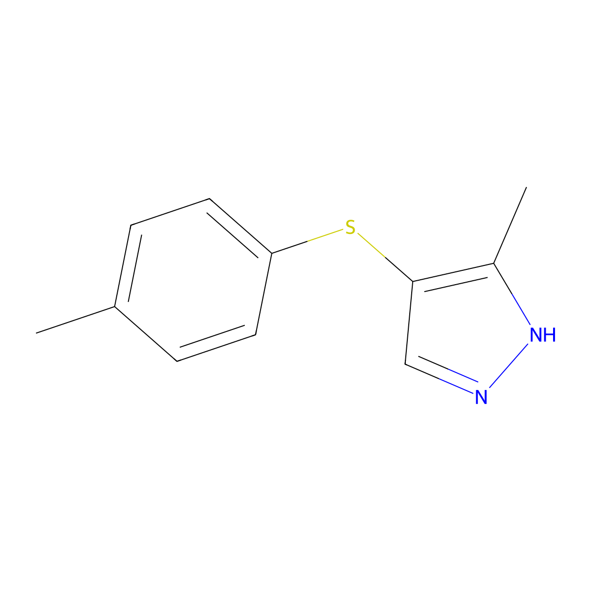3-Methyl-4-[(4-Methylphenyl)Sulfanyl]-1H-Pyrazole molecular structure, CAS 318238-20-9