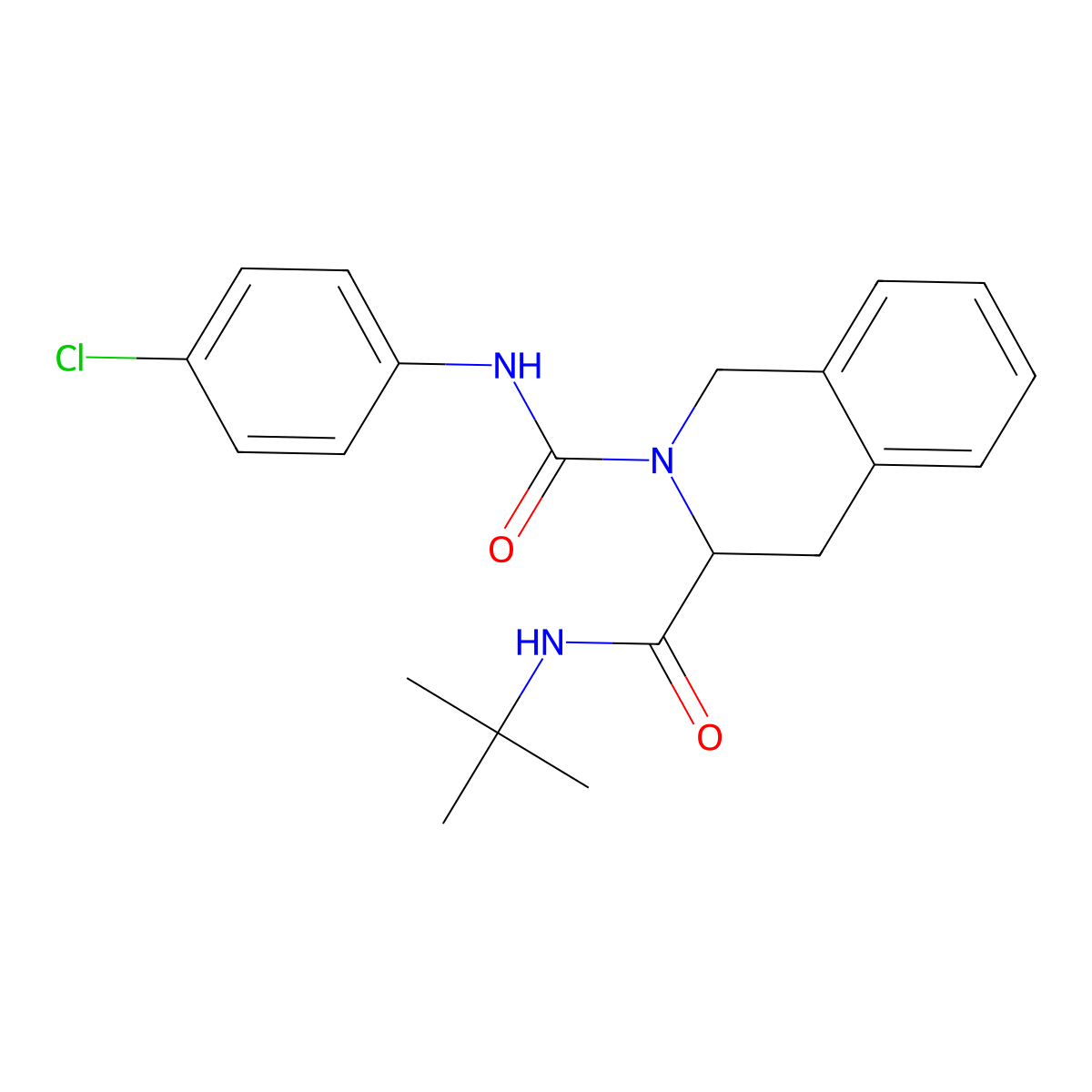 N~3~-(tert-butyl)-N~2~-(4-chlorophenyl)-3,4-dihydro-2,3(1H)-isoquinolinedicarboxamide molecular structure, CAS 318256-30-3