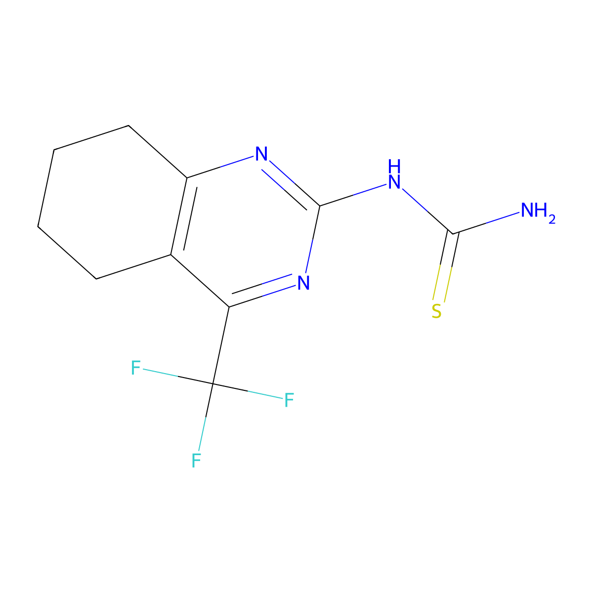 1-(4-(Trifluoromethyl)-5,6,7,8-tetrahydroquinazolin-2-yl)thiourea molecular structure, CAS 318258-27-4
