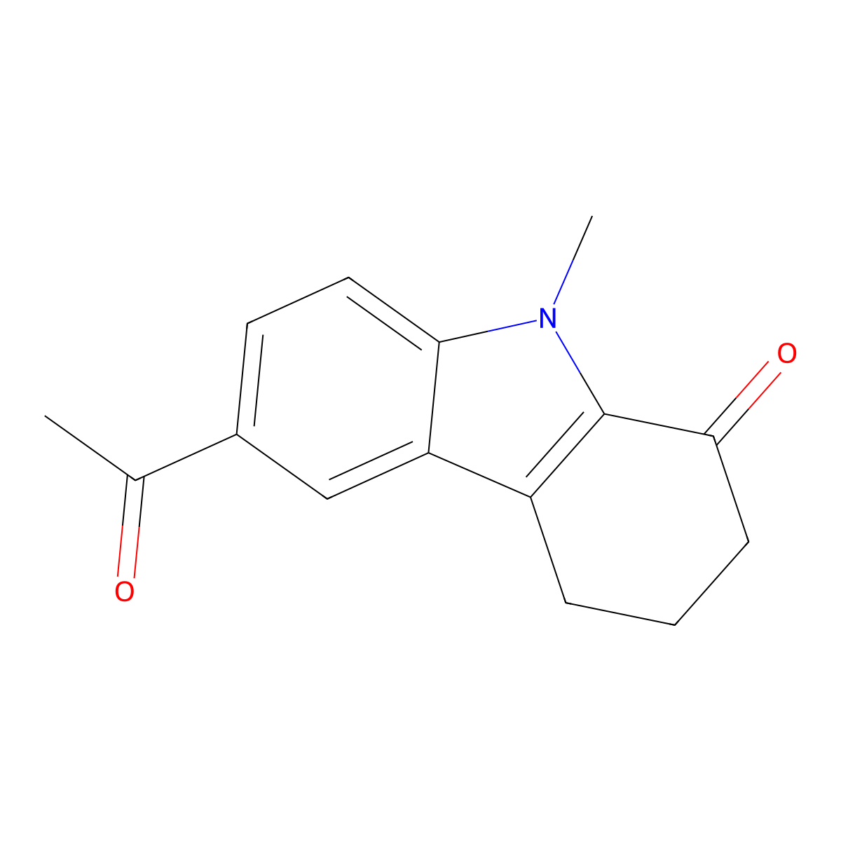 6-acetyl-9-methyl-3,4-dihydro-2H-carbazol-1-one molecular structure, CAS 318259-64-2