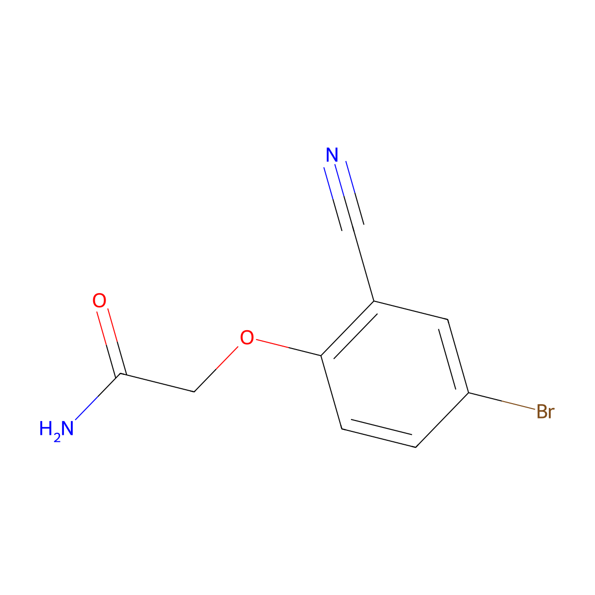2-(4-Bromo-2-cyanophenoxy)acetamide molecular structure, CAS 318259-87-9