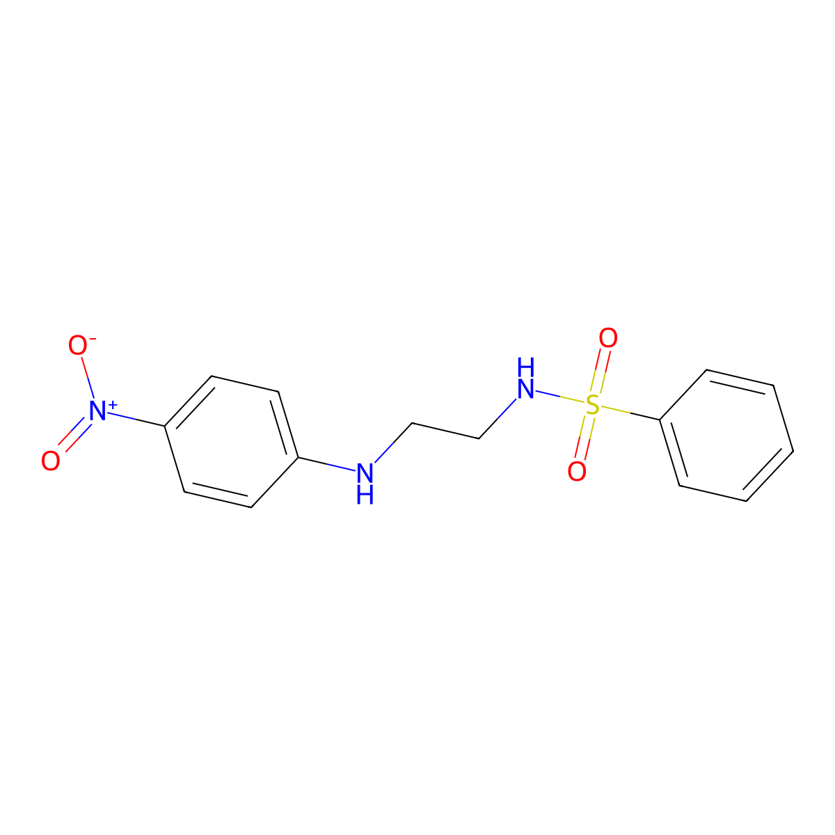 N-[2-(4-nitroanilino)ethyl]benzenesulfonamide molecular structure, CAS 318260-05-8