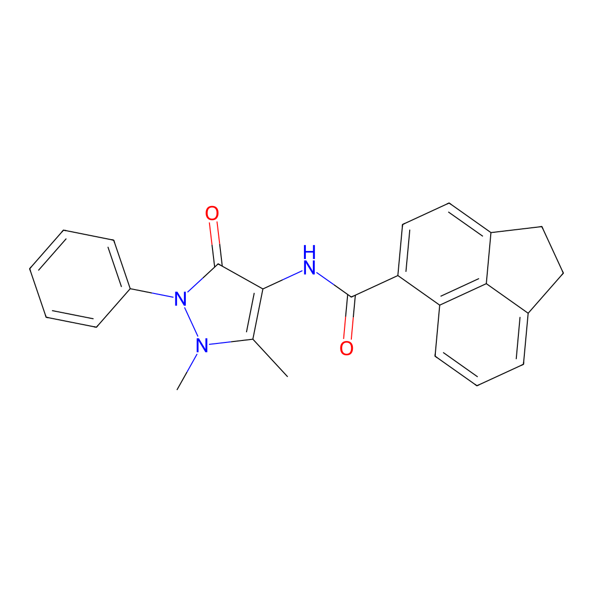 N-(1,5-dimethyl-3-oxo-2-phenyl-2,3-dihydro-1H-pyrazol-4-yl)-1,2-dihydroacenaphthylene-5-carboxamide molecular structure, CAS 318260-26-3