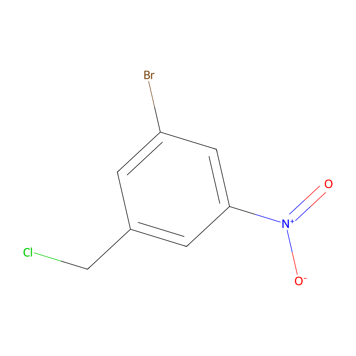 1-Bromo-3-(chloromethyl)-5-nitrobenzene molecular structure, CAS 318261-49-3