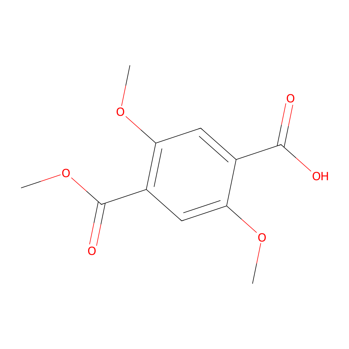 2,5-Dimethoxyterephthalic acid monomethyl ester molecular structure, CAS 318262-64-5