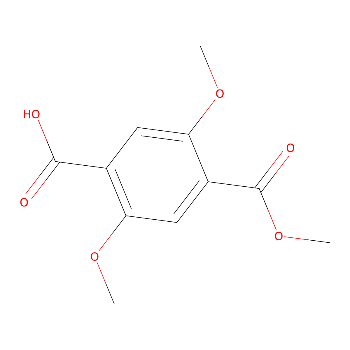 2,5-Dimethoxyterephthalic acid monomethyl ester molecular structure, CAS 318262-64-5