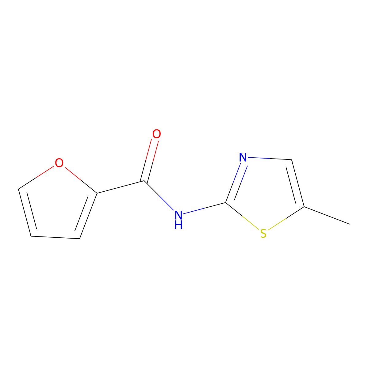 N-(5-methyl-1,3-thiazol-2-yl)furan-2-carboxamide molecular structure, CAS 318266-02-3