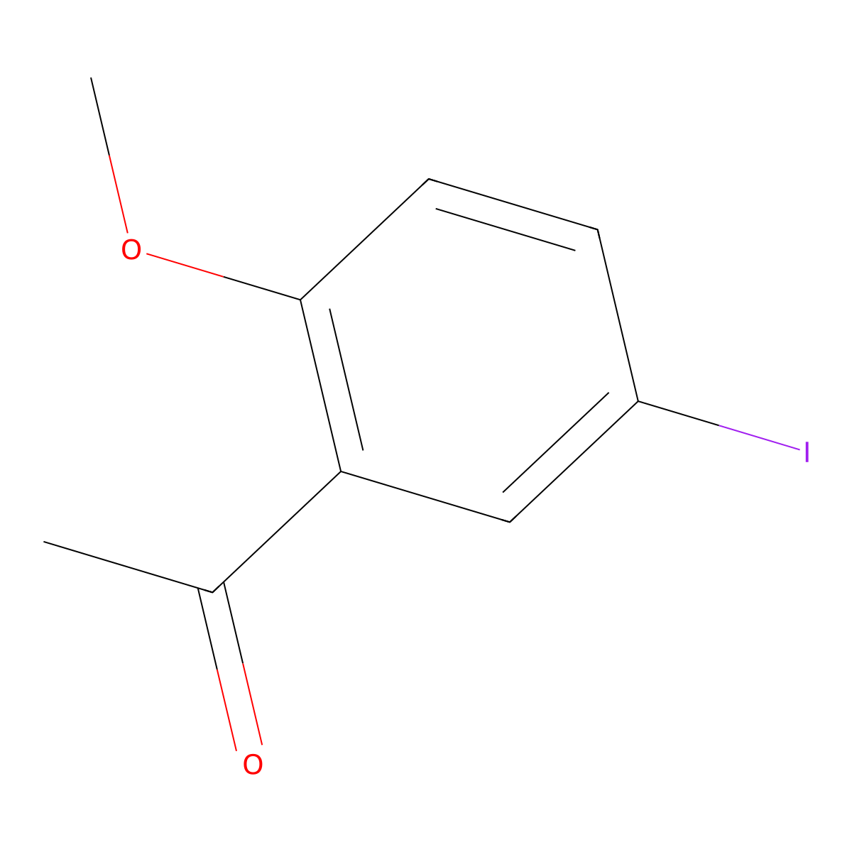 1-(5-Iodo-2-methoxyphenyl)ethan-1-one molecular structure, CAS 31827-82-4