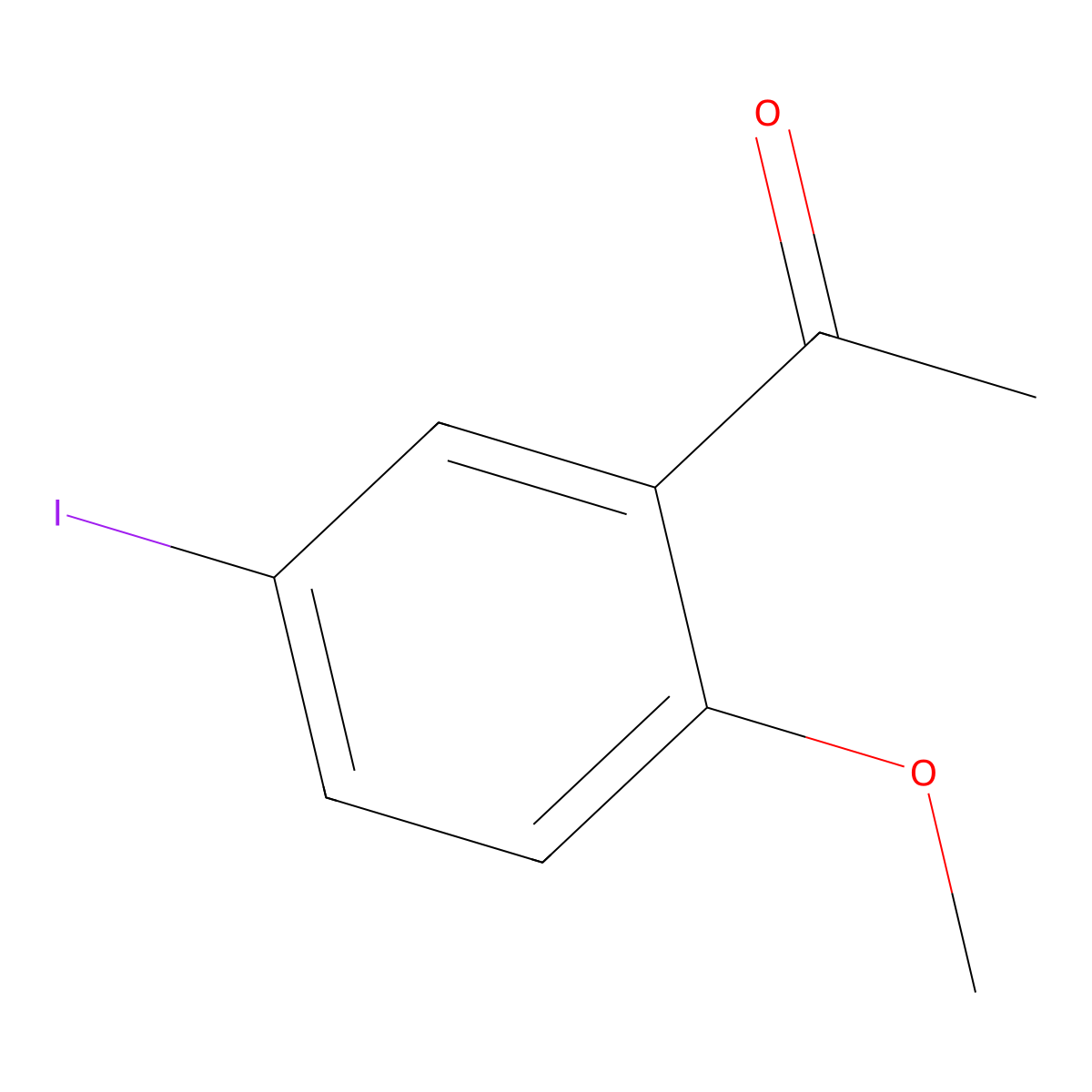1-(5-Iodo-2-methoxyphenyl)ethan-1-one molecular structure, CAS 31827-82-4