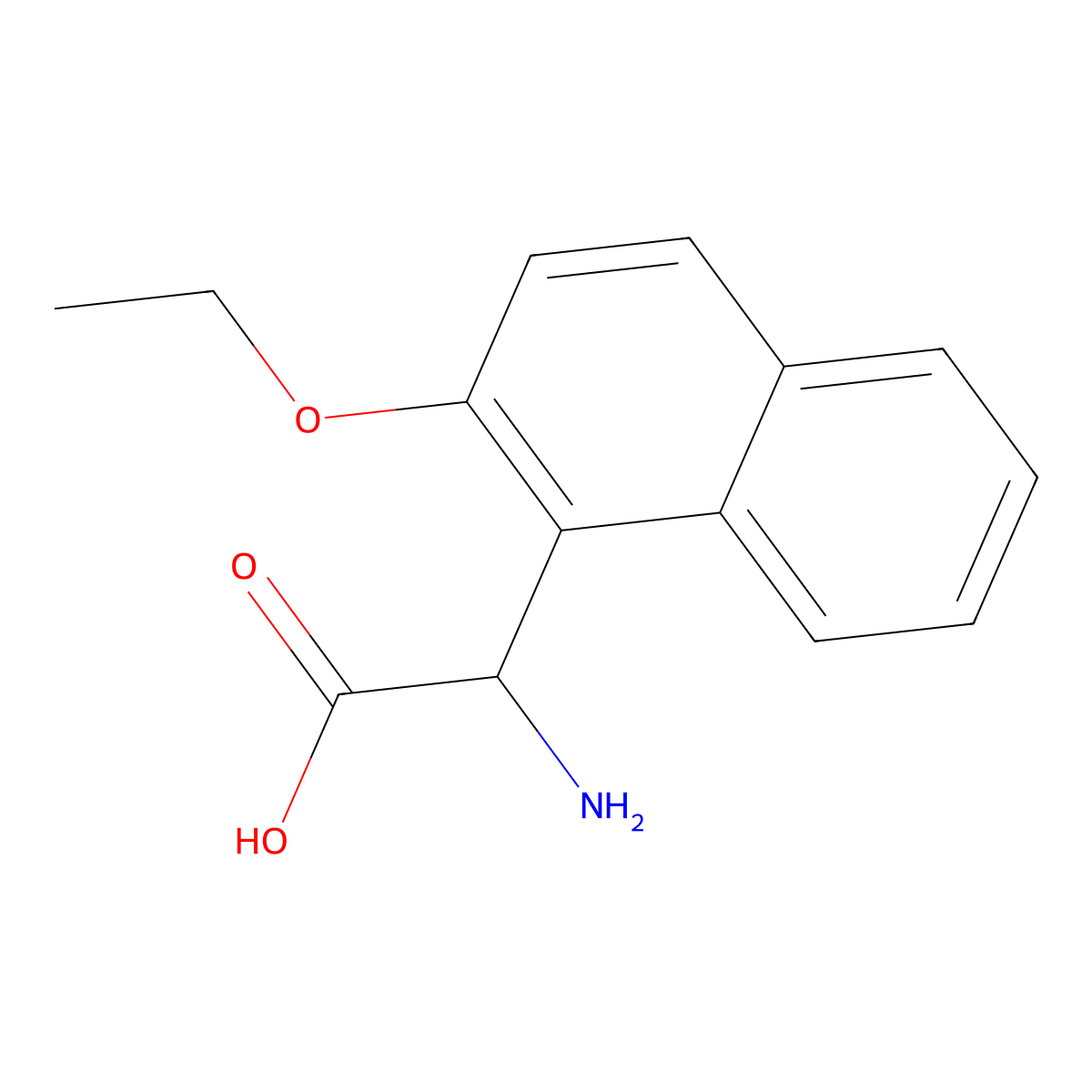 2-Amino-2-(2-ethoxynaphthalen-1-YL)acetic acid molecular structure, CAS 318270-06-3