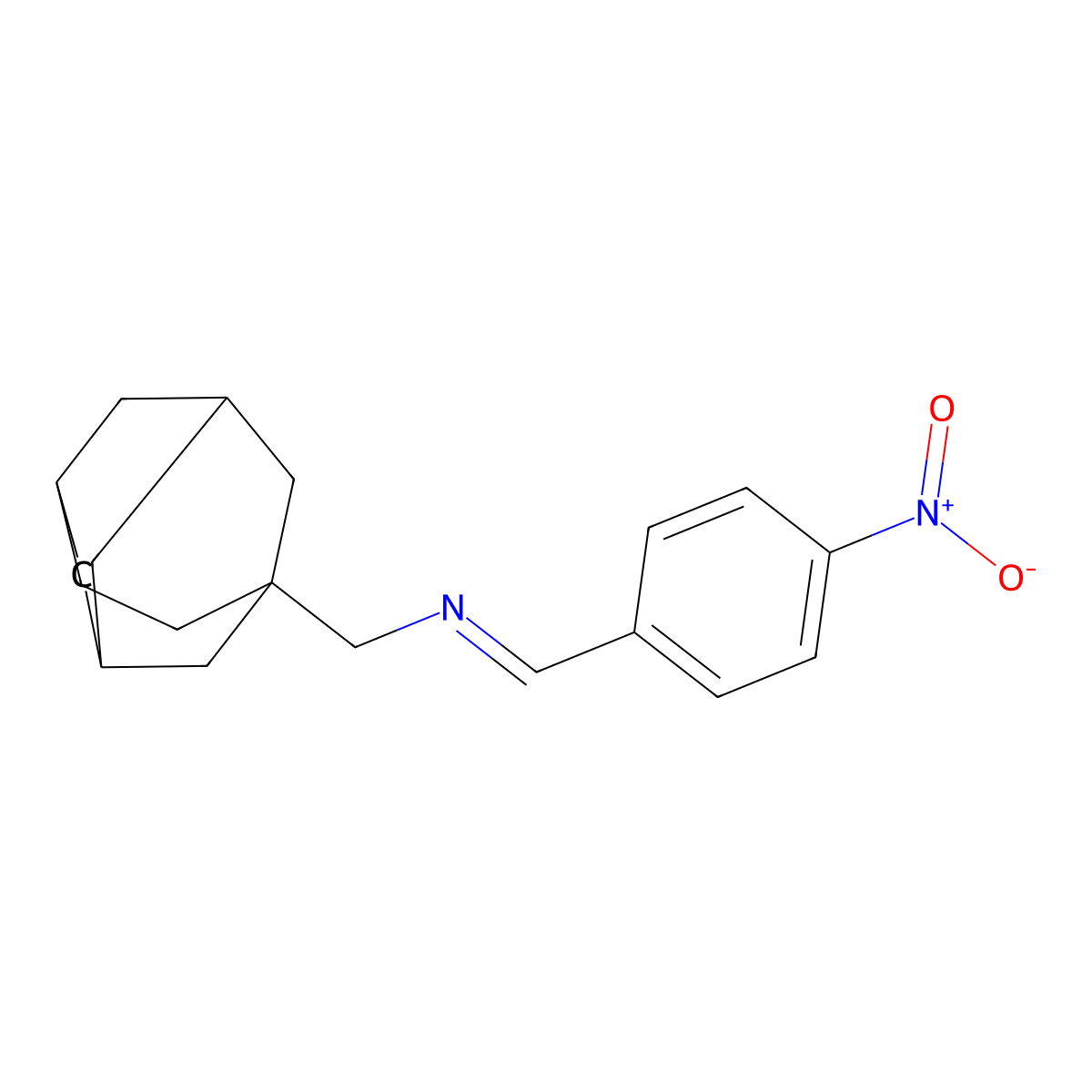 N-[(Z)-(4-nitrophenyl)methylidene]-1-(tricyclo[4.3.1.1~3,8~]undec-3-yl)methanamine molecular structure, CAS 318270-90-5