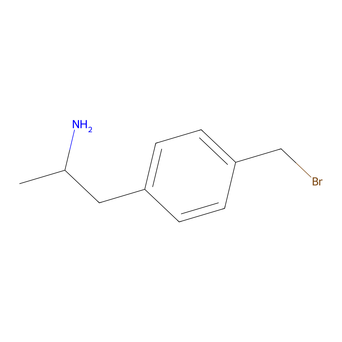 1-[4-(Bromomethyl)phenyl]propan-2-amine molecular structure, CAS 31828-60-1