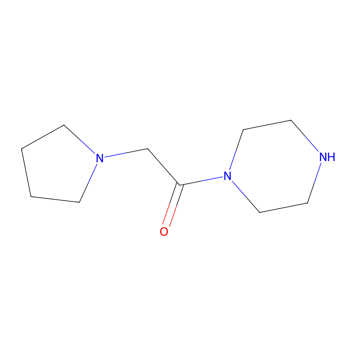 1-(Piperazin-1-yl)-2-(pyrrolidin-1-yl)ethan-1-one molecular structure, CAS 318280-93-2