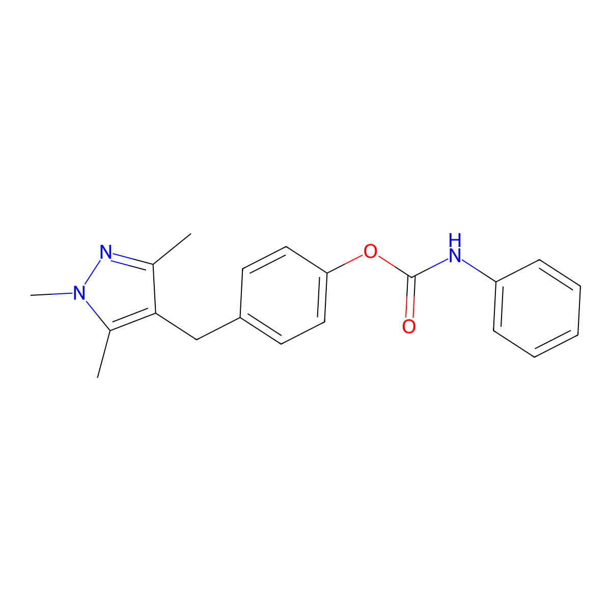 4-[(1,3,5-trimethyl-1H-pyrazol-4-yl)methyl]phenyl N-phenylcarbamate molecular structure, CAS 318284-33-2