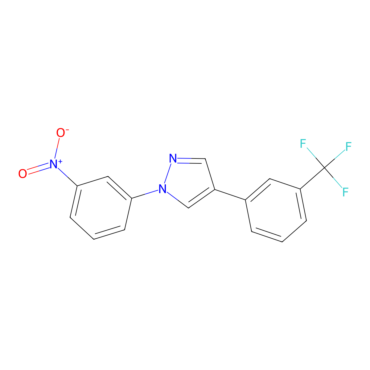 1-(3-nitrophenyl)-4-[3-(trifluoromethyl)phenyl]-1H-pyrazole molecular structure, CAS 318288-94-7