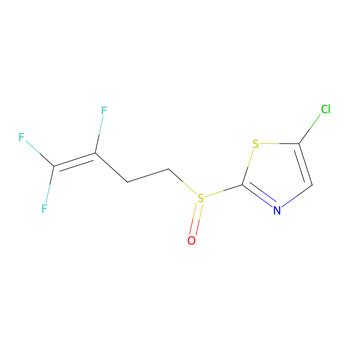 5-Chloro-2-[(3,4,4-trifluoro-3-butenyl)sulfinyl]thiazole molecular structure, CAS 318290-97-0