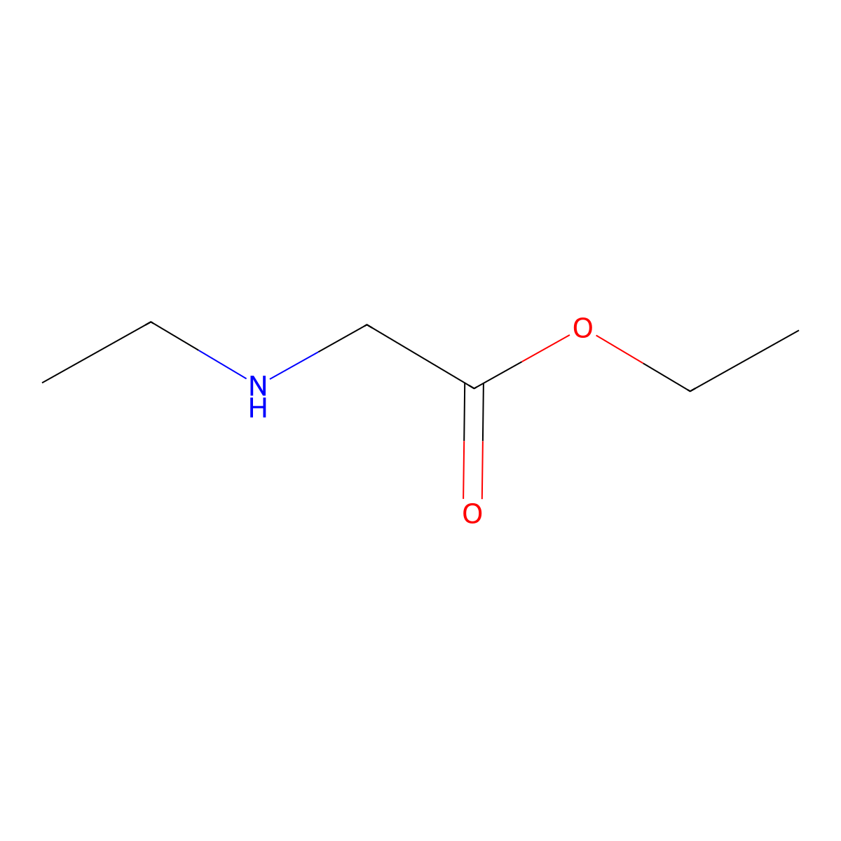 Ethyl 2-(ethylamino)acetate molecular structure, CAS 3183-20-8
