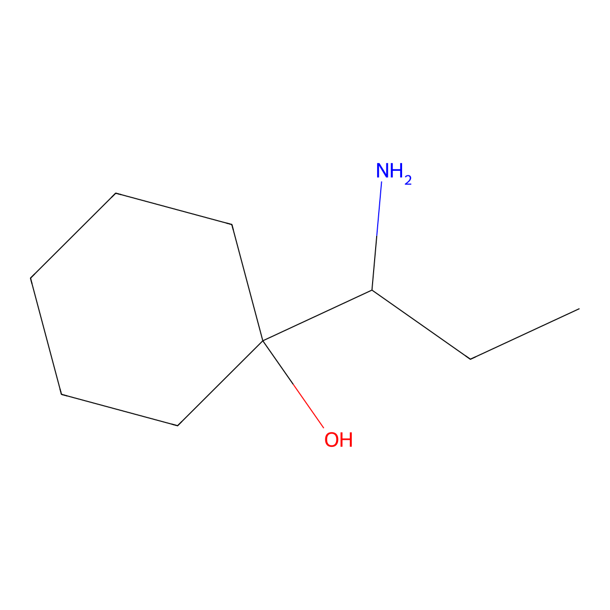 1-(1-Aminopropyl)cyclohexan-1-OL molecular structure, CAS 3183-40-2