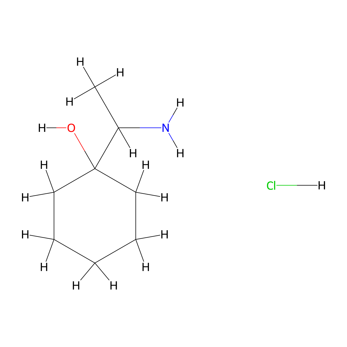 1-(1-Aminoethyl)cyclohexan-1-ol hydrochloride molecular structure, CAS 3183-54-8