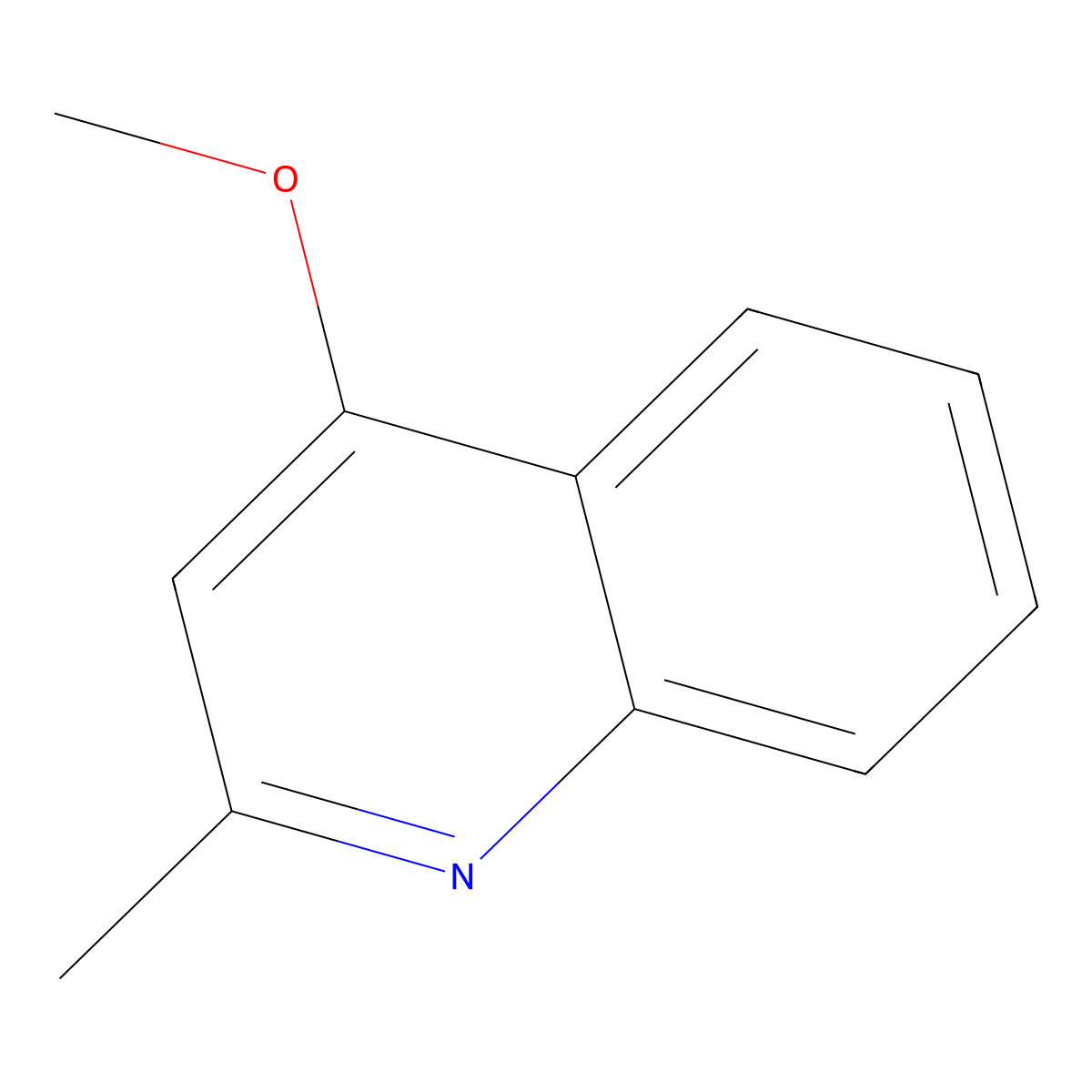 4-Methoxy-2-methylquinoline molecular structure, CAS 31835-53-7