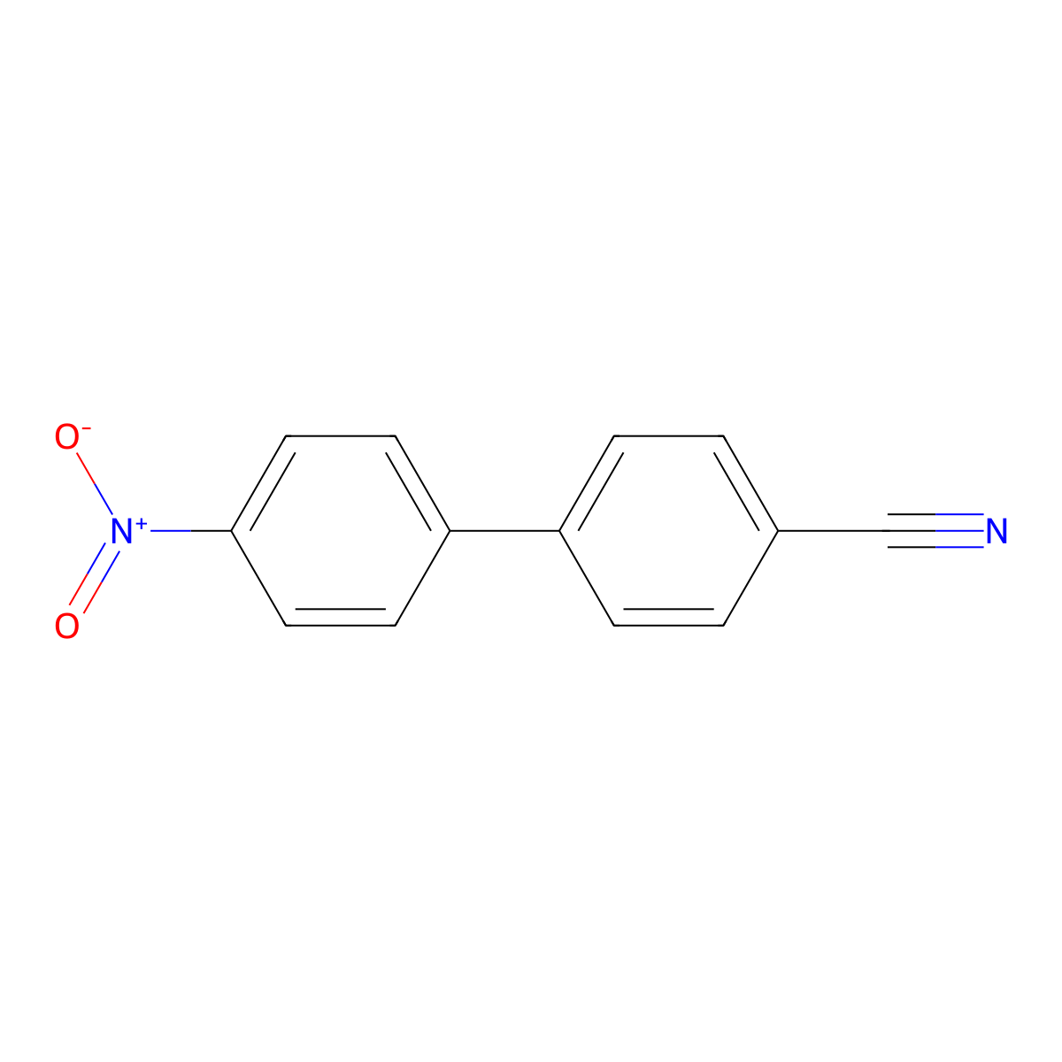 4-Cyano-4'-nitrodiphenyl molecular structure, CAS 31835-63-9