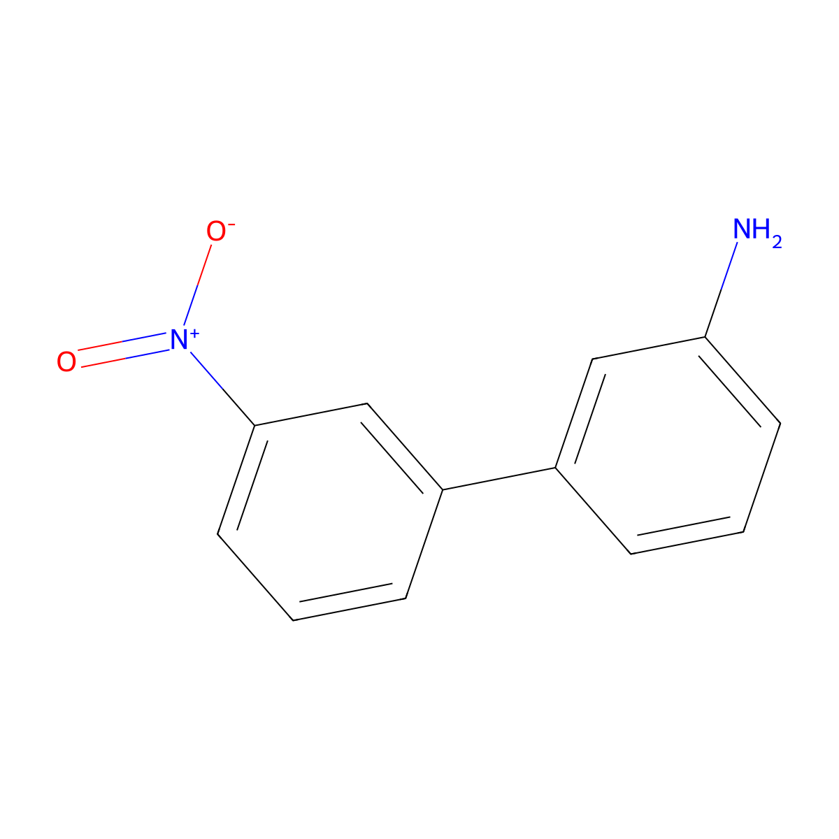 3-Biphenylamine, 3'-nitro- molecular structure, CAS 31835-64-0