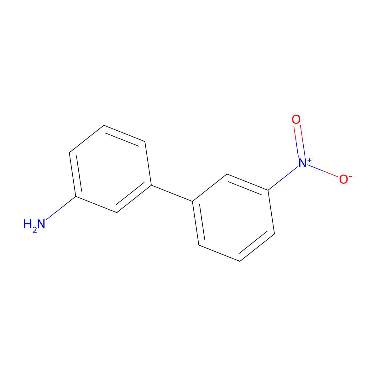3-Biphenylamine, 3'-nitro- molecular structure, CAS 31835-64-0