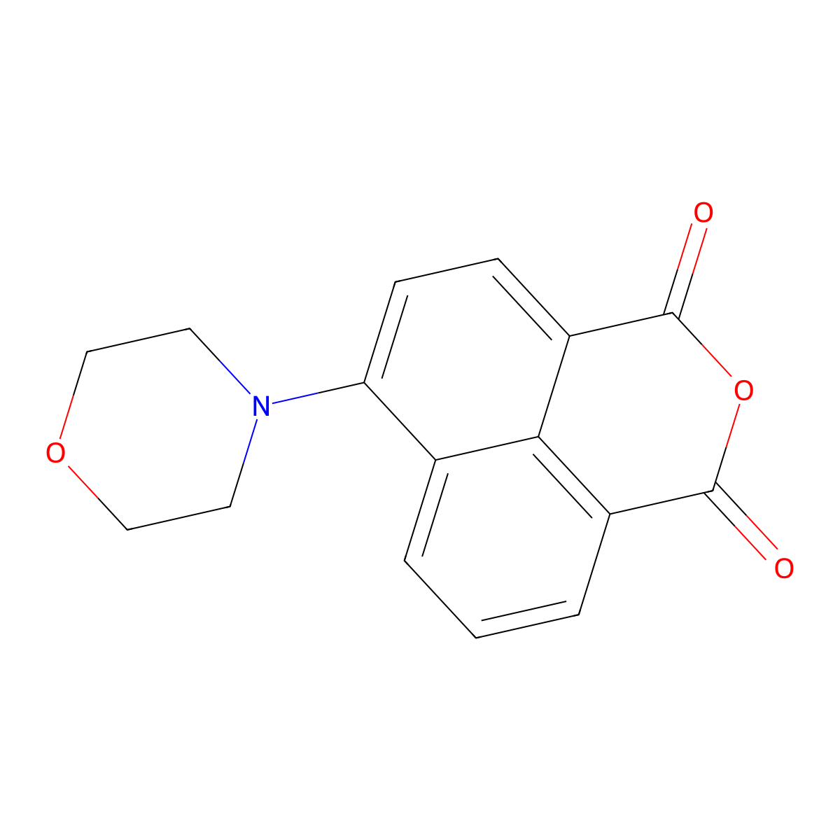 6-morpholino-1H,3H-benzo[de]isochromene-1,3-dione molecular structure, CAS 31837-36-2