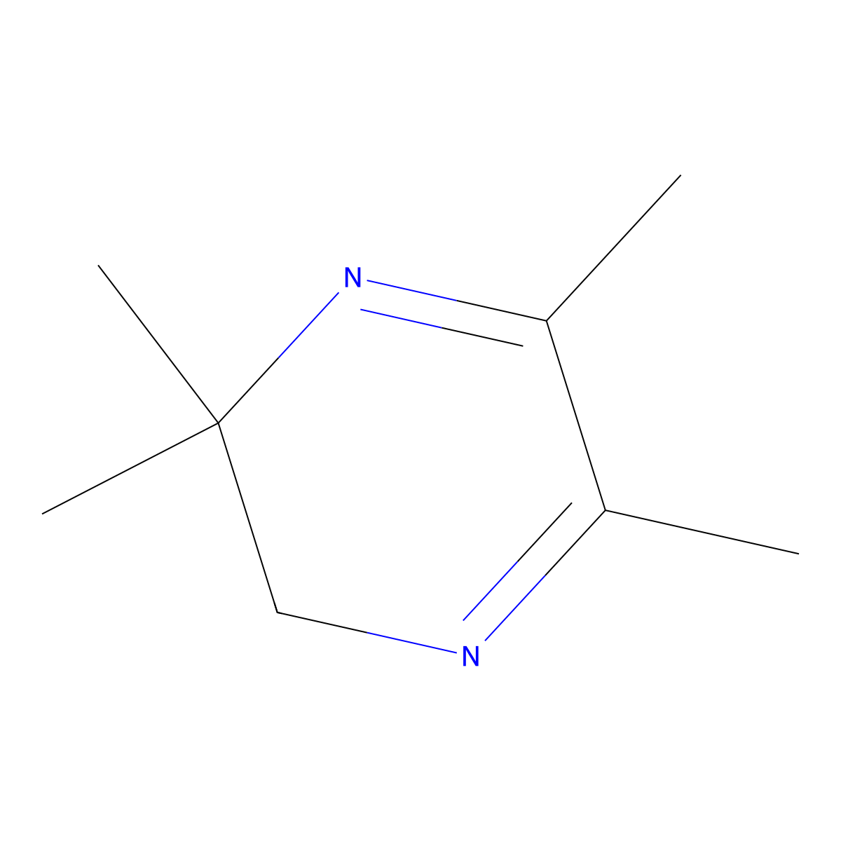 3-Hydro-2,2,5,6-tetramethylpyrazine molecular structure, CAS 31839-61-9