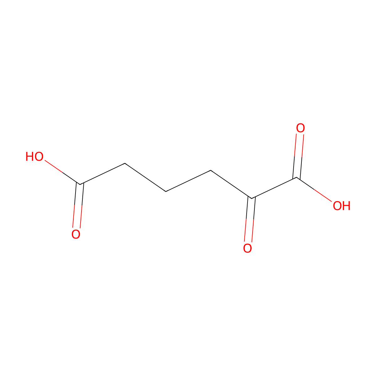 2-Oxoadipic acid molecular structure, CAS 3184-35-8