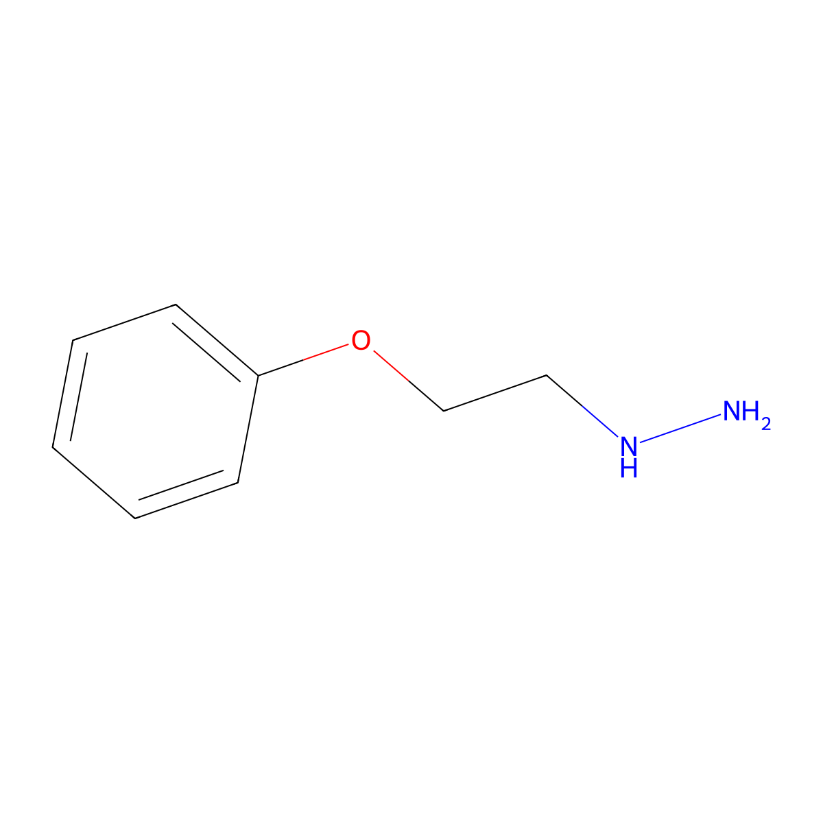 (2-Phenoxyethyl)hydrazine molecular structure, CAS 3184-38-1