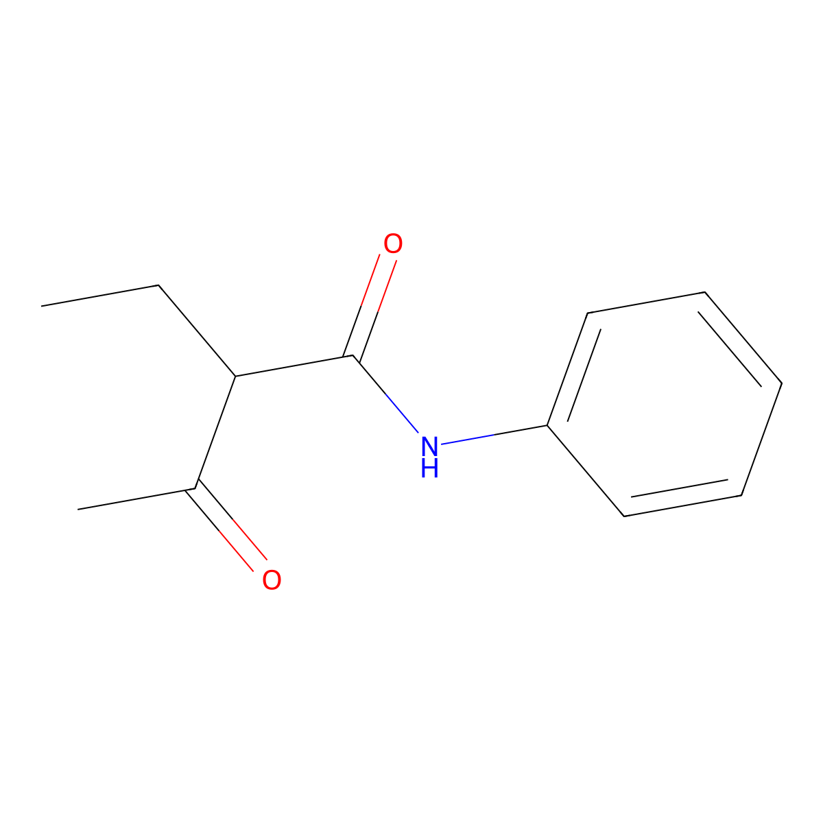 Butanamide, 2-ethyl-3-oxo-N-phenyl- molecular structure, CAS 31844-89-0