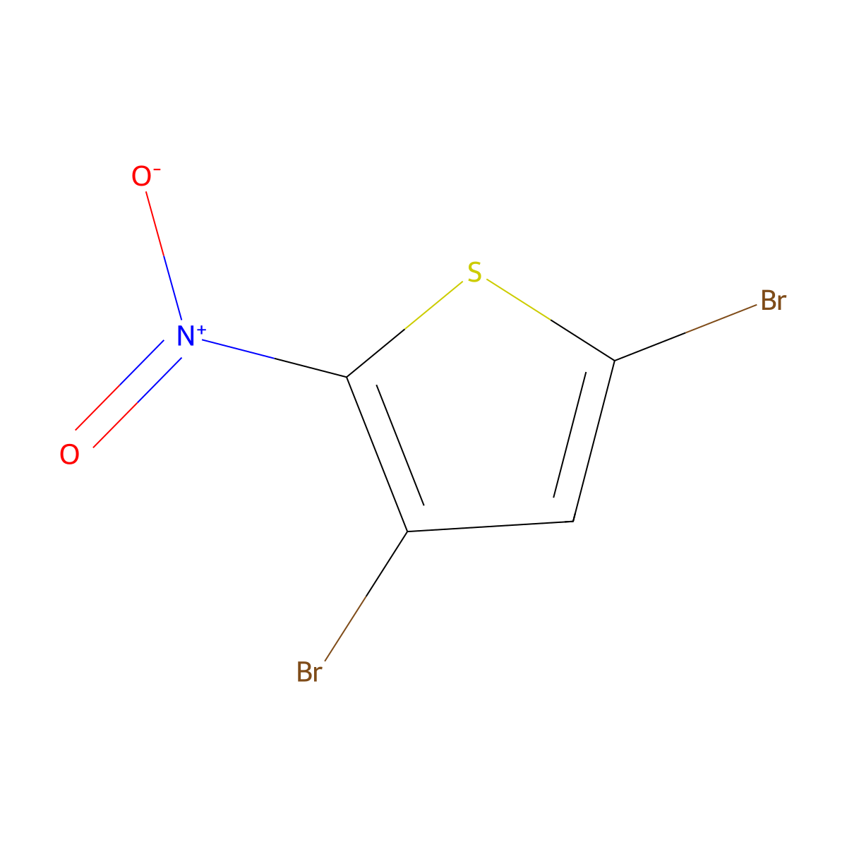 3,5-Dibromo-2-nitrothiophene molecular structure, CAS 31845-01-9