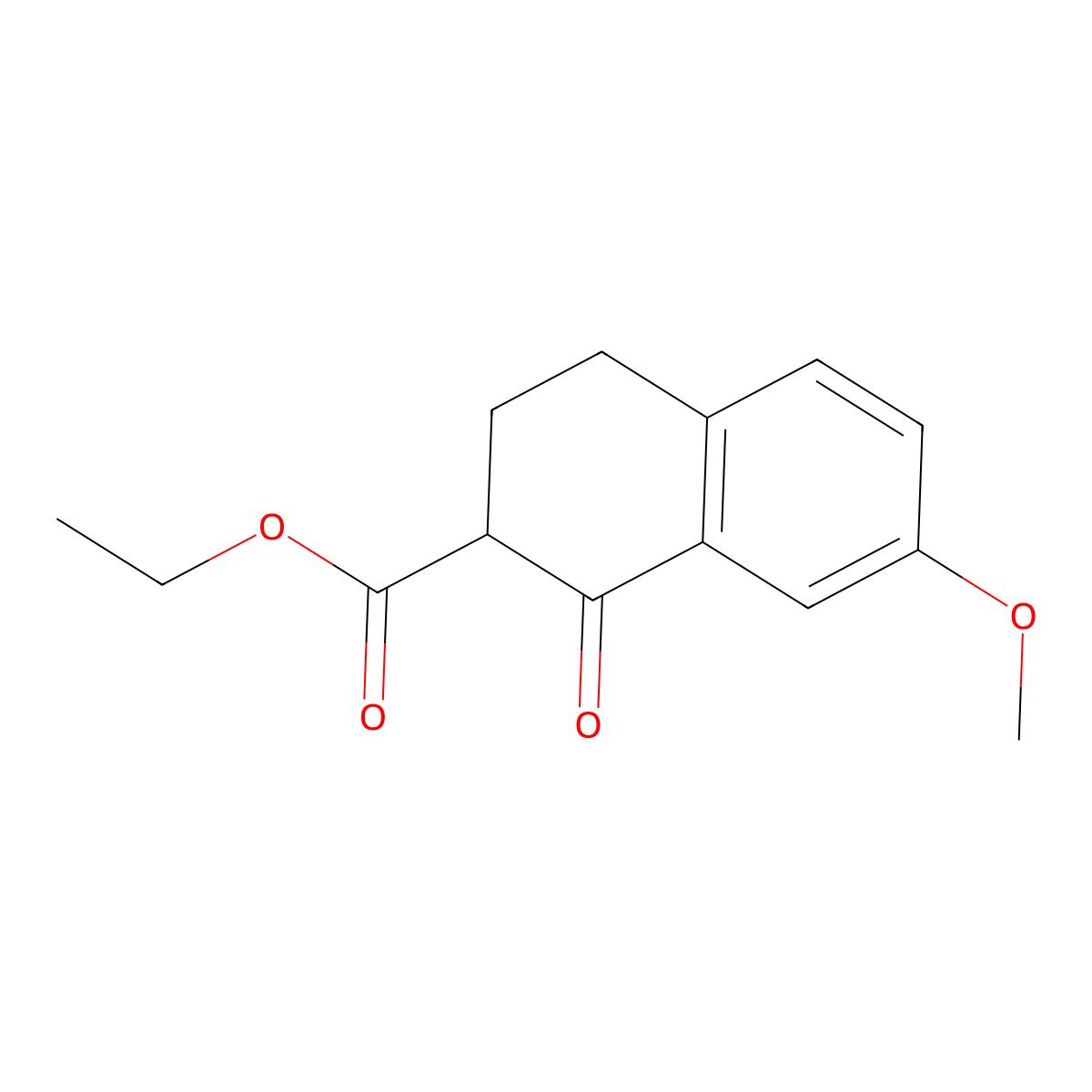 Ethyl 7-methoxy-1-oxo-3,4-dihydro-2H-naphthalene-2-carboxylate molecular structure, CAS 31846-34-1