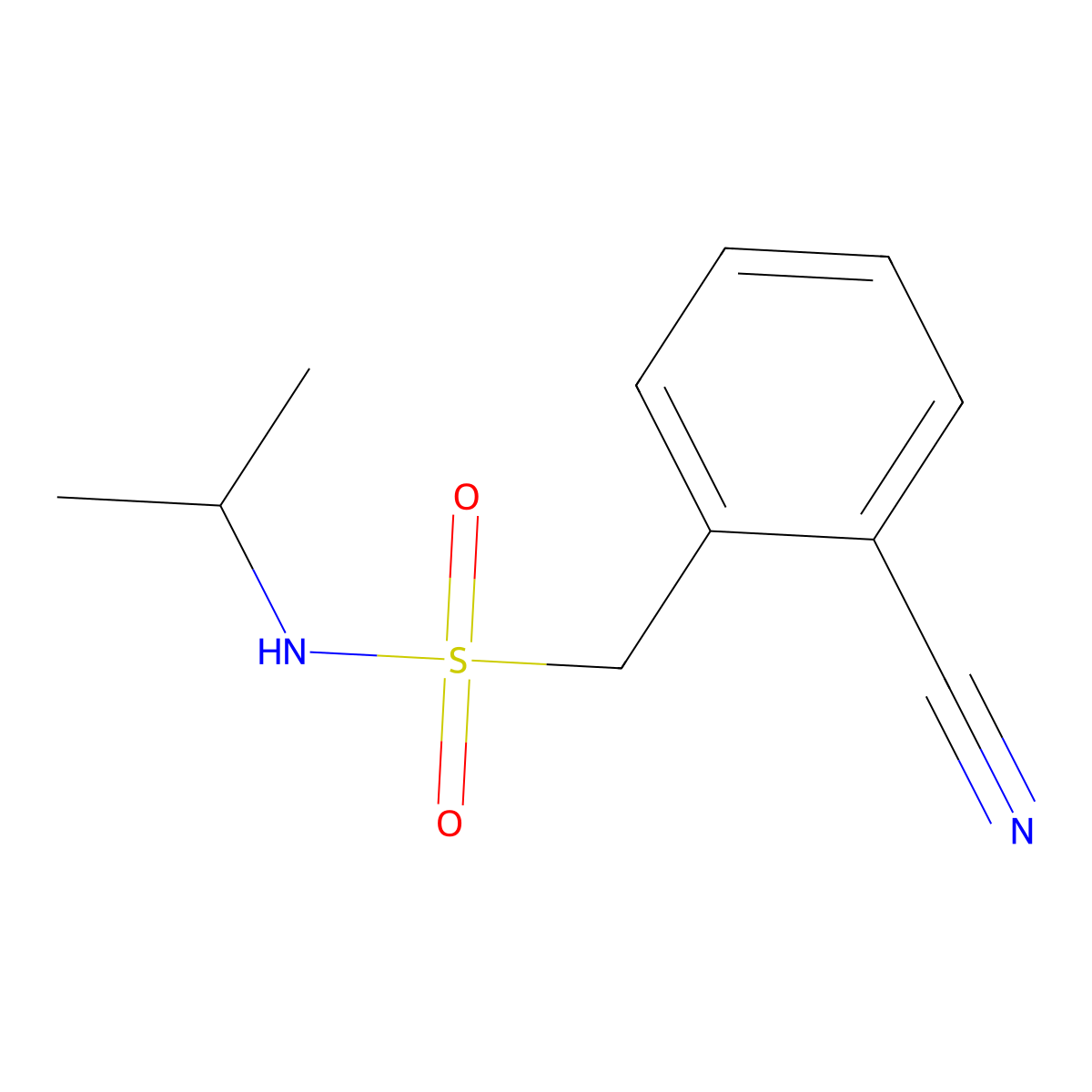 1-(2-cyanophenyl)-N-isopropylmethanesulfonamide molecular structure, CAS 31846-43-2