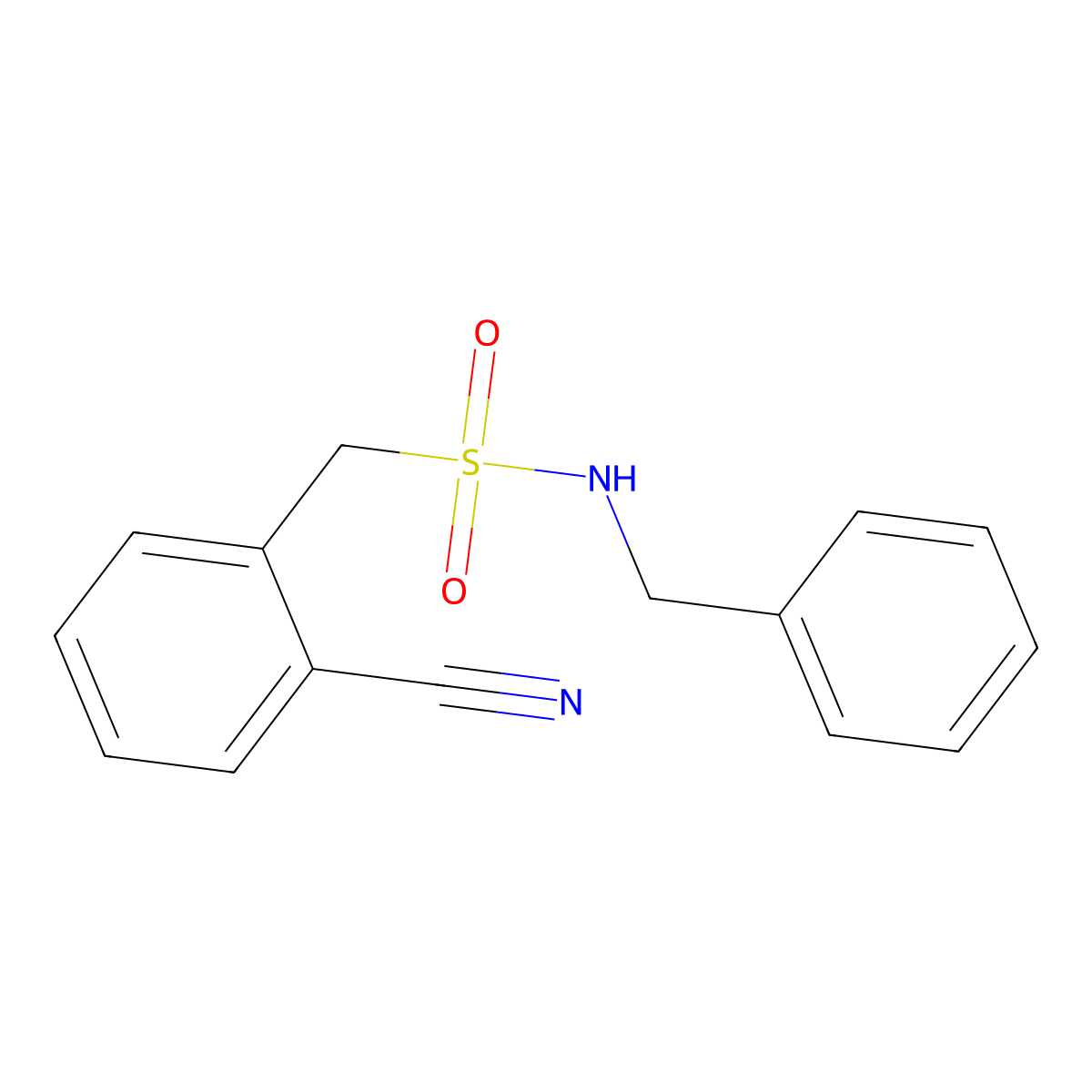 N-benzyl-1-(2-cyanophenyl)methanesulfonamide molecular structure, CAS 31846-44-3