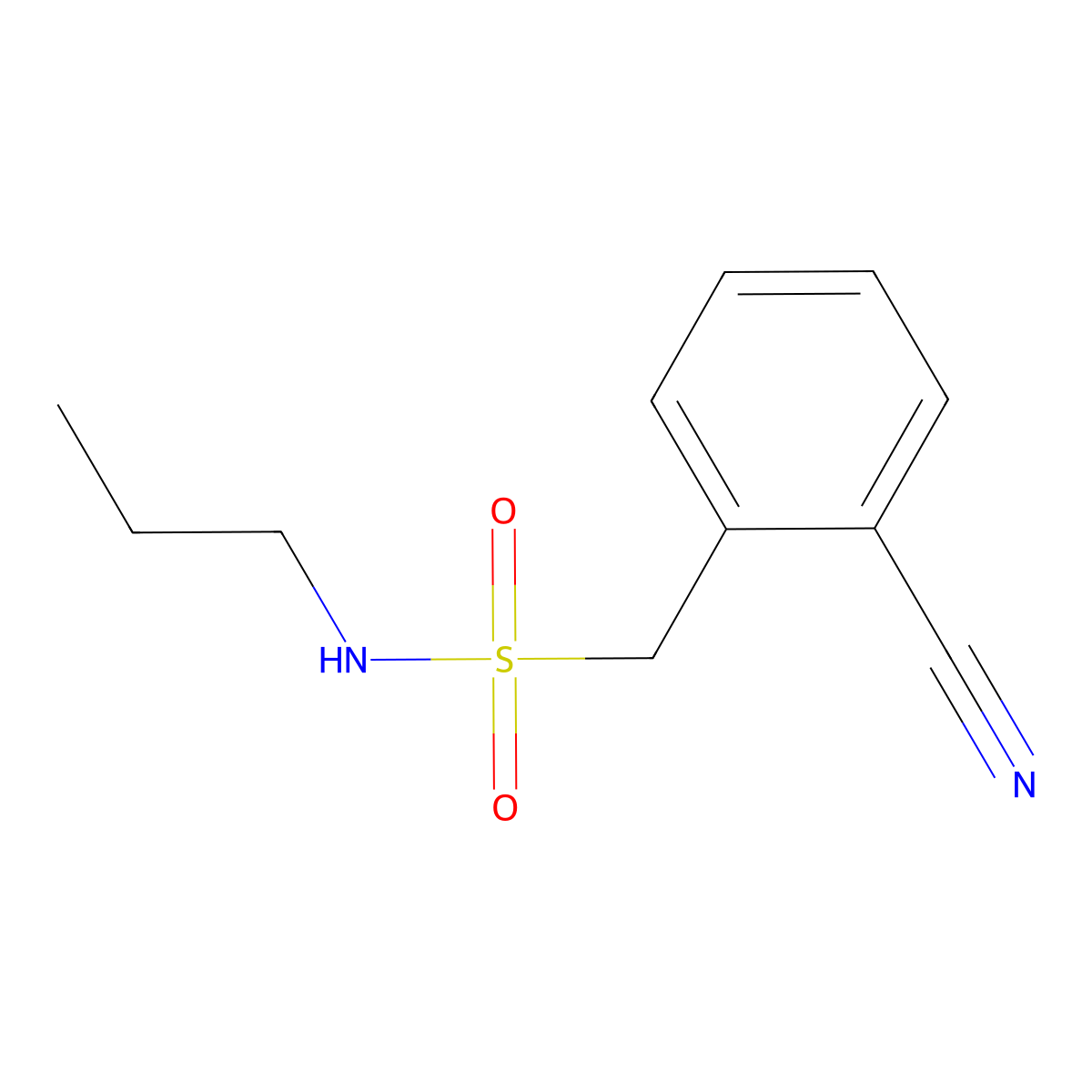 1-(2-cyanophenyl)-N-propylmethanesulfonamide molecular structure, CAS 31846-89-6