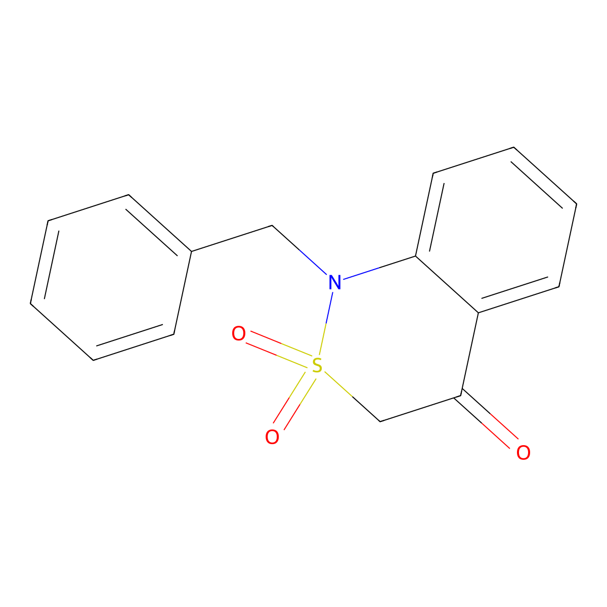 1-benzyl-1H-2,1-benzothiazin-4(3H)-one 2,2-dioxide molecular structure, CAS 31846-95-4
