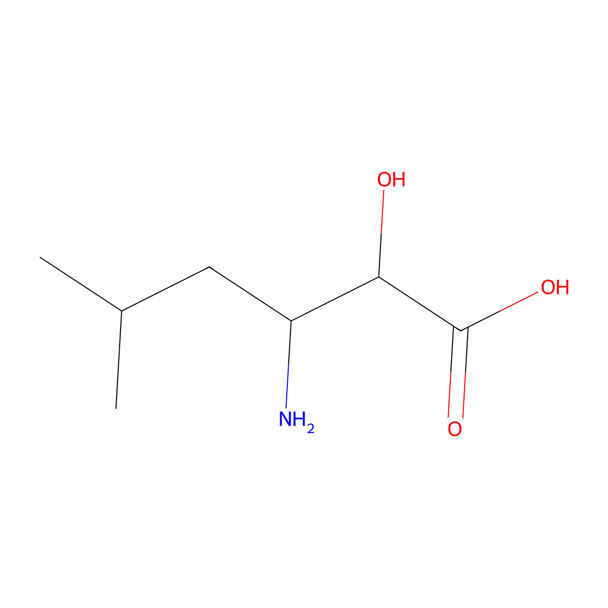(2RS,3S)-3-amino-2-hydroxy-5-methylhexanoic acid molecular structure, CAS 318464-20-9
