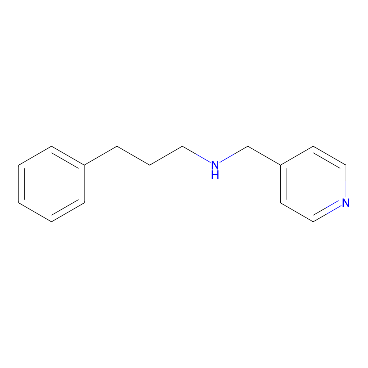3-phenyl-N-(pyridin-4-ylmethyl)propan-1-amine molecular structure, CAS 318464-84-5