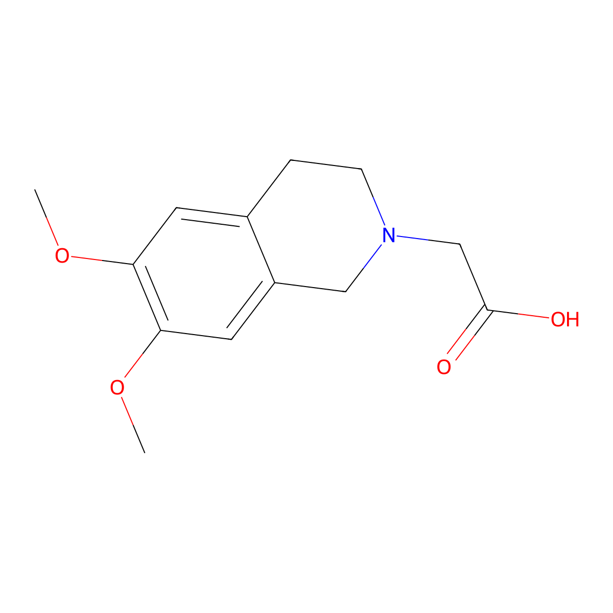 (6,7-Dimethoxy-3,4-dihydro-1H-isoquinolin-2-yl)-acetic acid molecular structure, CAS 318465-71-3