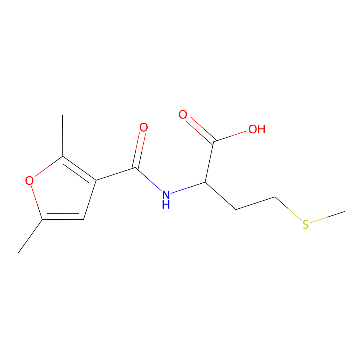 N-(2,5-Dimethylfuran-3-carbonyl)methionine molecular structure, CAS 318466-02-3