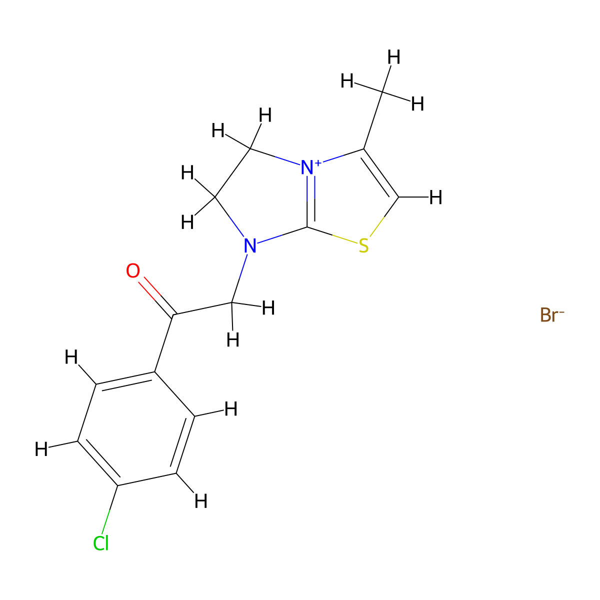 7-[2-(4-Chlorophenyl)-2-oxoethyl]-3-methyl-5,6-dihydroimidazo[2,1-b][1,3]thiazol-7-ium bromide molecular structure, CAS 318469-52-2