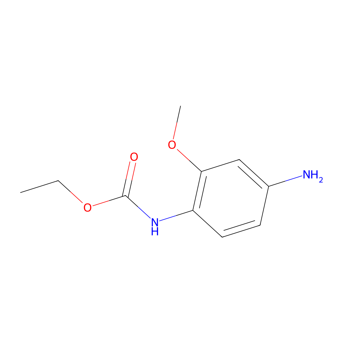 Ethyl (4-amino-2-methoxyphenyl)carbamate molecular structure, CAS 31847-22-0